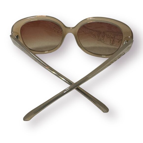 Cole Haan‎ Polarized Oversized Sunglasses HC9008 Beige/Clear Frame 54-17-135mm - Picture 4 of 7